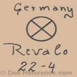 Gebruder Ohlhaver 1912+ Antique Bisque Revalo Dolls German 13 Gebruder Ohlhaver doll mark Germany circle X Revalo 22-4