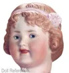 Gebruder Ohlhaver 1912+ Antique Bisque Revalo Dolls German 5 ca. 1915 Gebruder Ohlhaver bisque coquette doll with pink bow 12"