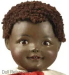 Jeanne Orsini Dolls or Kiesewetter Antique Dolls 3 1920s Jeanne Orsini doll mold 1430 black Baby 15" doll