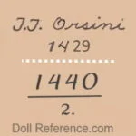 Jeanne Orsini Dolls or Kiesewetter Antique Dolls 2 Jeanne Orsini doll mark 1429, 1440