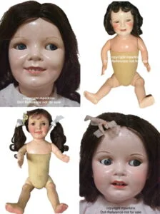 ca. 1913 PD Smith American Beauty flirty eye composition dolls