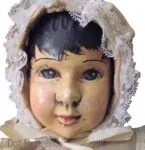 1990s Philippines faux resin and cloth doll