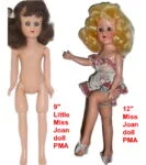 Plastic Molded Arts PMA 1949+ Vintage Dolls Identified USA 9 1953 PMA Miss Joan, 1957 Little Miss Joan dolls