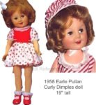 Earle Pullan 1945+ Dolls Canada 9 1958 Earle Pullan Curly Dimples 19" doll