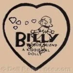 Regal USA Billy the Boyfriend A Kiddie Pal Doll heart shaped hang tag