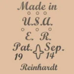 Ernst Reinhardt doll mark Made in, U.S.A.,  ER,  Pat. Sep., 1914, Reinhardt