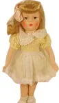 1950s Roberta, Roberta Ann 14" doll in yellow dress