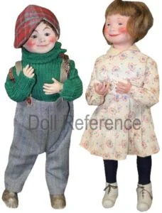 Roullet & Decamps 1865+ Antique Mechanical Dolls French 1 Roullet & Decamps Toto and Tata mechanical dolls 14"