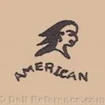 M-Z Celluloid 1869+ Dolls Makers. Doll Marks Identified 10 Louis Sametz doll mark Indian head symbol American