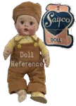 Sayco Dolls 1907+ USA 5 1949 Sayco Chatterbox skintex Baby doll 20" tall