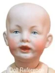 Franz Schmidt 1890+ Antique Bisque Dolls German 7 Franz Schmidt doll mold 1267 solid dome head, painted eyes, closed mouth 19" face