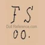 Franz Schmidt 1890+ Antique Bisque Dolls German 21 Franz Schmidt doll mark FS 00