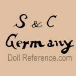 Franz Schmidt 1890+ Antique Bisque Dolls German 16 Franz Schmidt doll mark S & C Germany