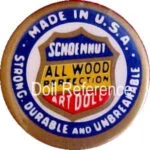 Schoenhut button pin Schoenhut, All Wood, Perfection, Art Doll, Made in U.S.A., Strong, Durable and Unbreakable