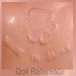 Sekiguchi doll mark clover leak symbol Made in Japan