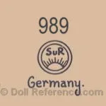 ca. 1925 Seyfarth & Reinhardt doll mark 989 SUR Germany