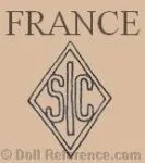 M-Z Celluloid 1869+ Dolls Makers. Doll Marks Identified 16 Societe Industrielle de Celluloid doll mark France SIC