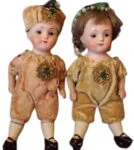 Strobel & Wilken 1864+ Antique Dolls Identified 4 Strobel & Wilken 251 SWC all bisque doll 4 1/2"