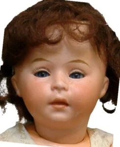 Swaine 1910+ Antique Bisque Dolls, Marks German 1 1910 Swaine bisque character doll 9" face