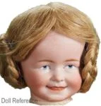 Swaine 1910+ Antique Bisque Dolls, Marks German 4 1912 Swaine bisque girl with painted eyes doll 14 1/2"