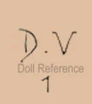 Swaine 1910+ Antique Bisque Dolls, Marks German 9 Swaine doll mark D.V. 1 GESCHUTZT GERMANY S & Cº green ink stamp