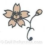 Tajimi, Takito doll mark T flower symbol