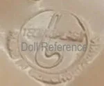 Bohemia or Czechoslovakia Doll Makers, Marks 8 Technoplast doll mark T Technoplast