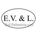 T-W French Antique Doll Makers, Doll Marks 10 Villard & Lévy doll & toy manufacturers mark E.V. & L