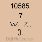 Wagner & Zetzsche doll mark 10585 WUI Germany