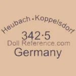 Wagner & Zetzsche doll mark Heubach Koppelsdorf 342.5 Germany