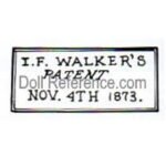 Izannah Walker doll mark  Nov. 4th, 1873