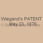 Carl Wiegand doll mark Patent May 23, 1876