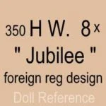 Hugo Wiegand doll mark 350 HW Jubilee foreign reg. design