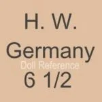 Hugo Wiegand doll mark HW Germany 6 1/2