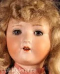 ca. 1912 Hugo Wiegand doll mark HW6 bisque girl doll 24" tall