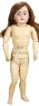 Adolf Wislizenus ca 1894 unique body with ribs doll, Bahr & Proschild doll mold 320