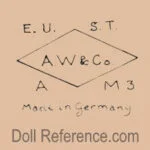 Adolf Wislizenus doll mark A W & Co EUST AM Germany