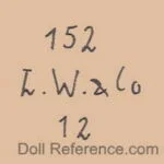 Bing Brothers or Louis Wolf Antique Dolls German 9 Louis Wolf doll mark 152 L W & Co