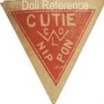Bing Brothers or Louis Wolf Antique Dolls German 12 Louis Wolf doll mark CUTIE Wcol (initials) NIPPON triangle red label